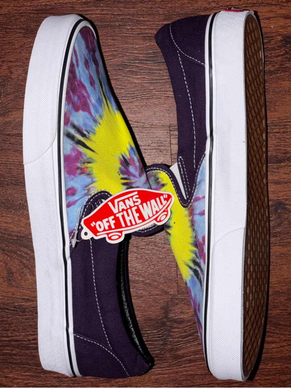 Vans Slip-On Tie-Dye Canvas Sneakers Purple & Yellow